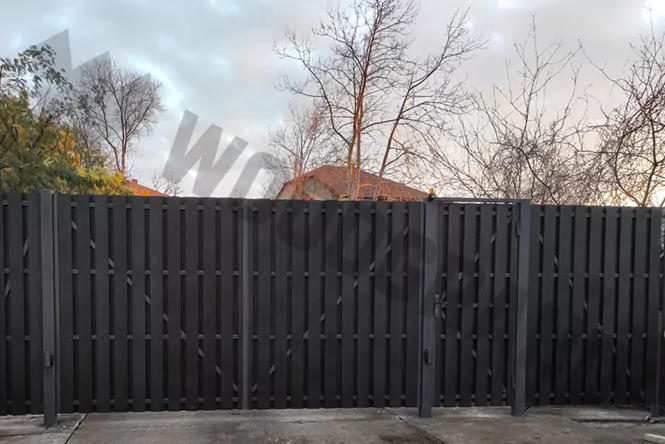 Забор вертикальная шахматка из ДПК